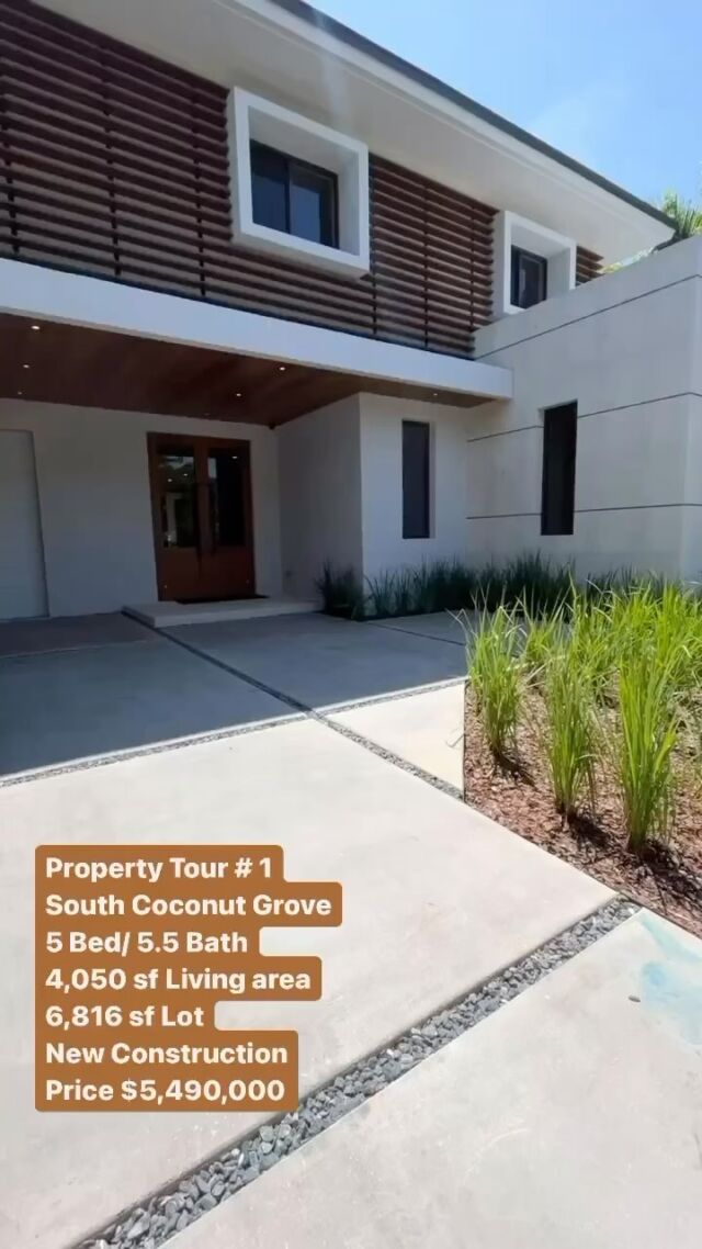🔥Property Tour # 1 
South Coconut Grove
5 Bed/ 5.5 Bath
4,050 sf Living area
6,816 sf Lot 
New Construction 
Price $5,490,000
⭐️☎️call me for private showing and additional info#786.853.2333
Nayla Benitez
Broker Associate @ Berkshire Hathaway
#miamirealestate
#coconutgroverealestate
#coralgablesrealestate
#brickellrealestate
#southmiamirealestate
#pinecrestrealestate
#movetomiami
#coconutgroverealtor
#luxurymiamirealestate
#investinmiami
#miamirentals
#rentalsinbrickell
#milliondollarlisting
#openhousemiami
#luxuryhomes
#miamimarketupdate
#investinmiamirealestate
#brickellrealestate
#movetomiami